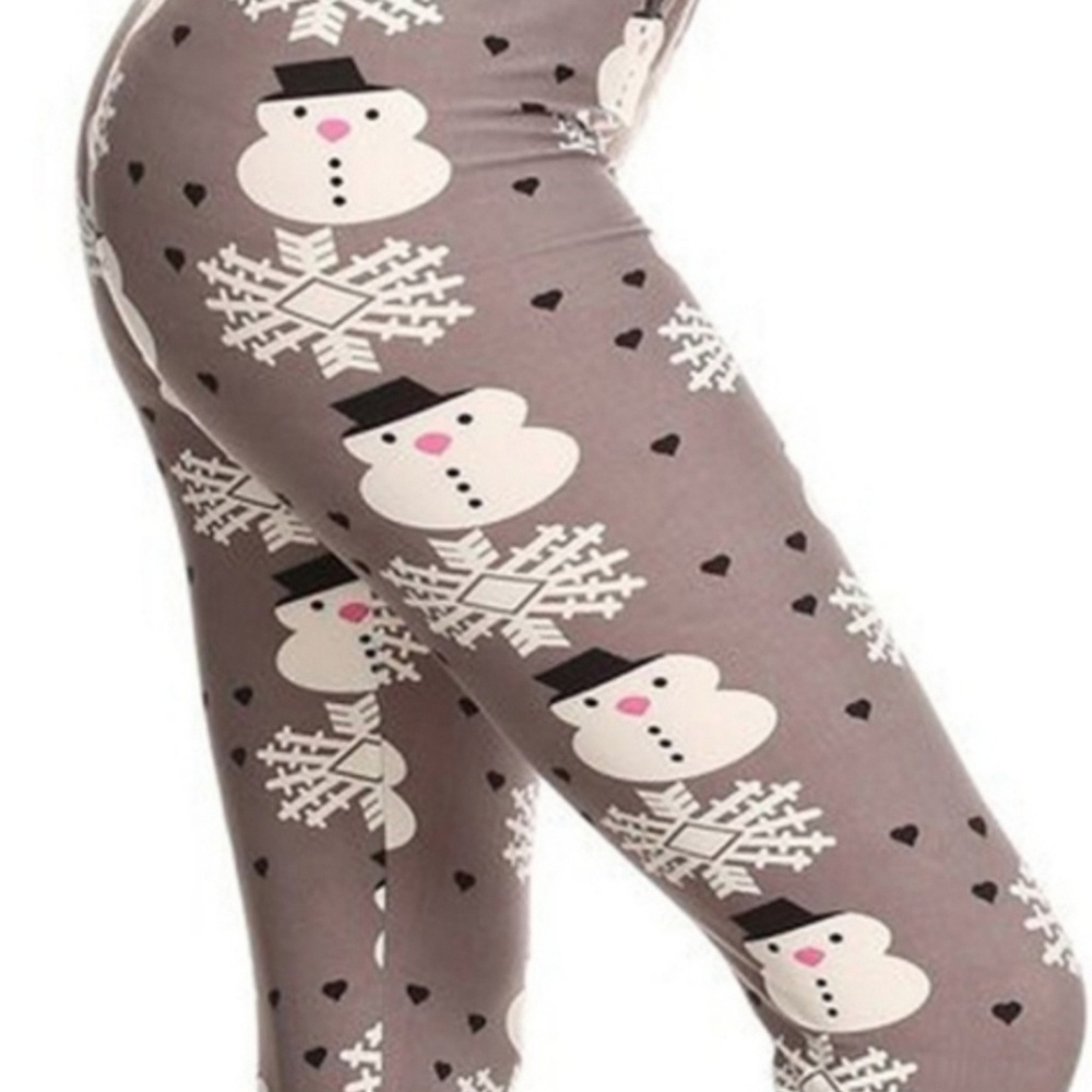 Plus Xl - 2X  Snowman Leggings